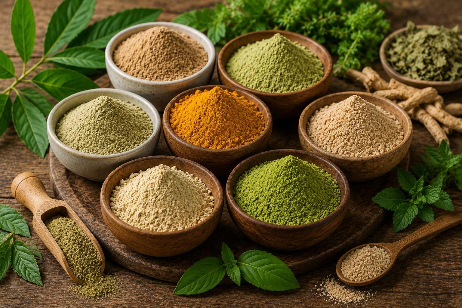 Premium herbal powders and botanical ingredients